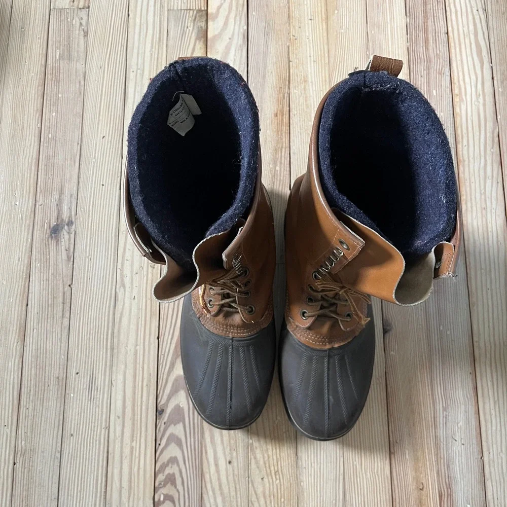Sorel Frontier Winter Pac Boots Mens 12 Tan Leather Duck Boots Made in Canada